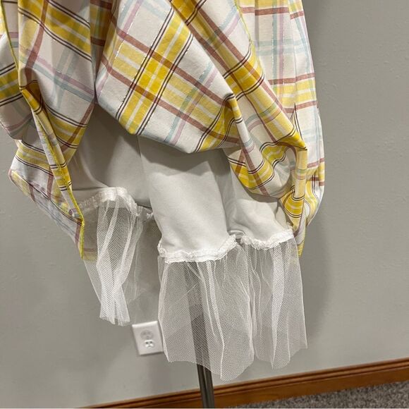 Strapless plaid Multicolor mini dress size extra small - Picture 6 of 13